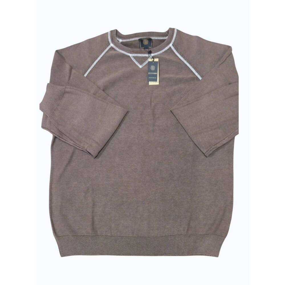 NEW F/X FUSION women's crewneck sweater in brown